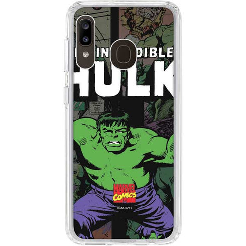 Marvel Classic Comics Hulk Fighter Vintage Galaxy A20 Clear Case